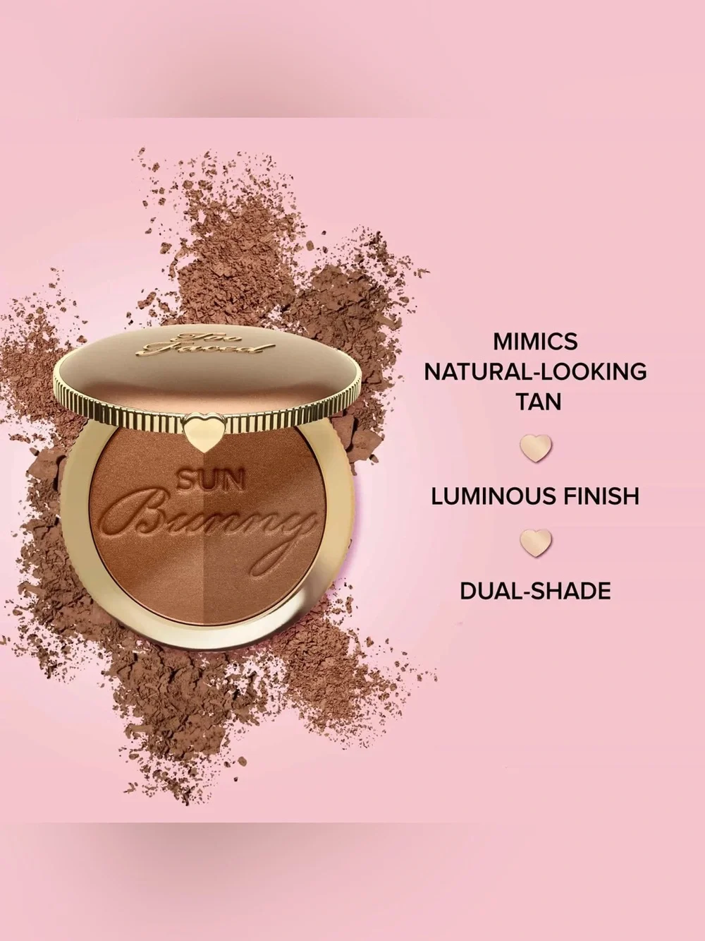 ✨ NEW Too Faced Sun Bunny Radiant Duo Bronzer California Glow BNIB Full Size ✨